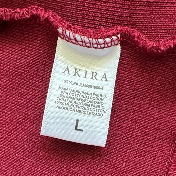 AKIRA Kim burgundy zip up jacket Sz L - Picture 6 of 7